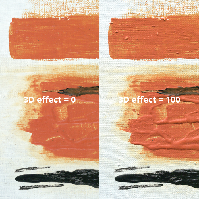 HD Apeiron/42 3D comparison Orange canvas