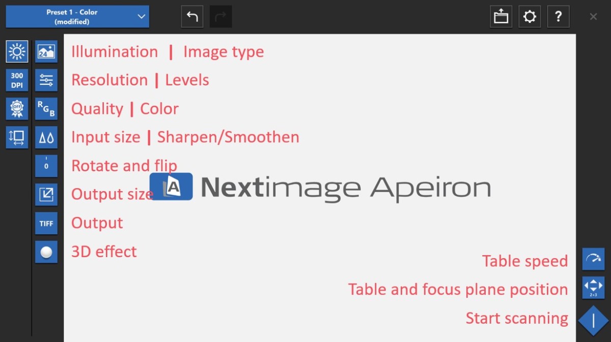Pre scanning software screenshot HD Apeiron/42