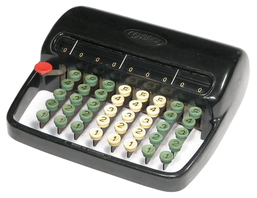Contex half-keyboard adder, Model A, introduced 1946