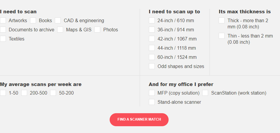 Find a matching scanner contex