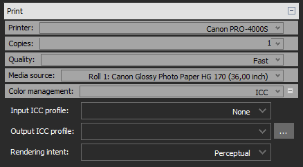 Nextimage 6 tools, ICC Color Management