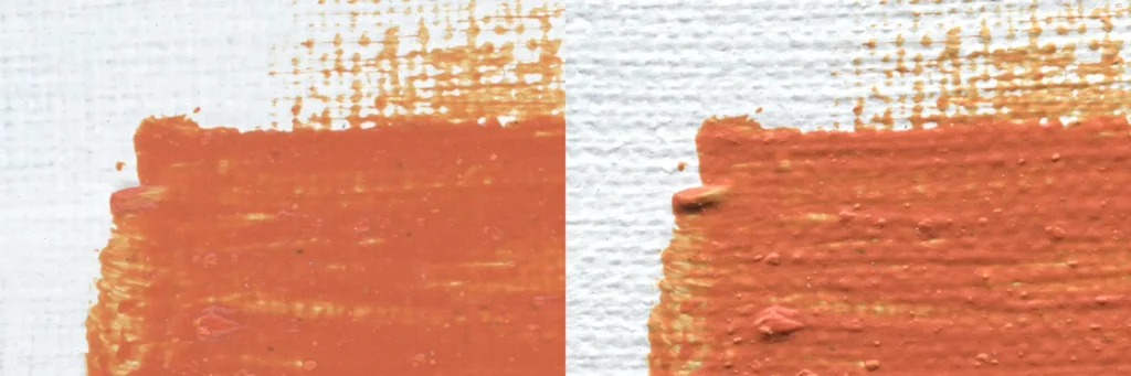 Orange test painting scanned with HD Apeiron/42 large format contact-free scanner