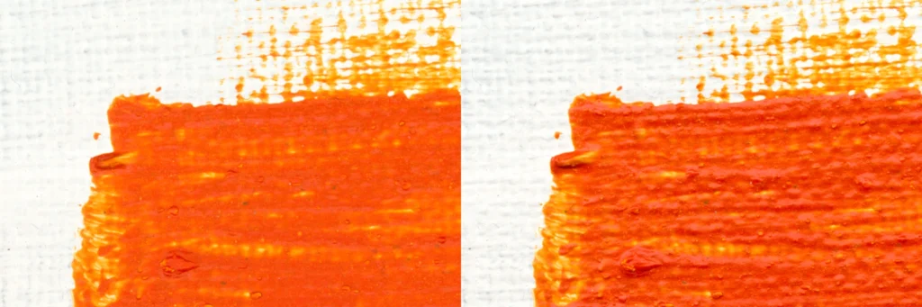 Orange test painting scanned with HD Apeiron/42 large format contact-free scanner