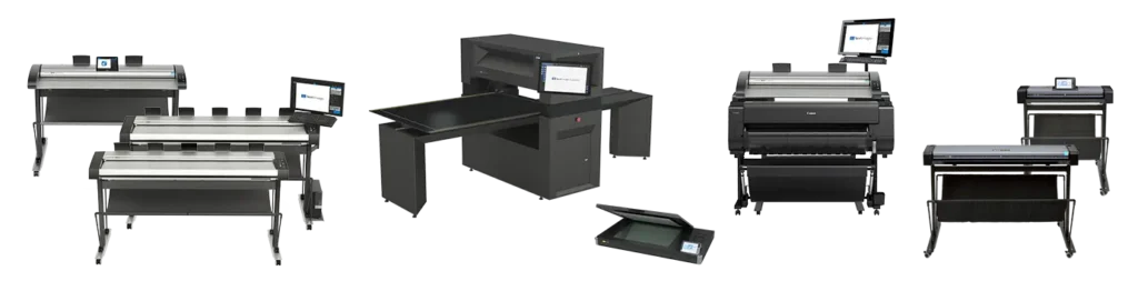A selection of Contex large format scanners